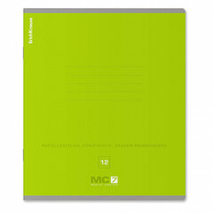Тетрадь 12 л., линия, обложка картон, ERICH KRAUSE &laquo;MC-7&raquo;, микс в спайке, 56291