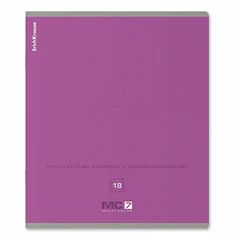 Тетрадь 18 л., линия, обложка картон, ERICH KRAUSE &laquo;MC-7&raquo;, микс в спайке, 56301