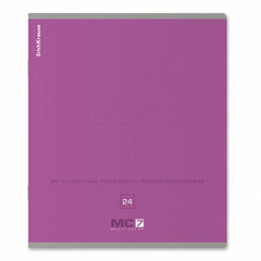 Тетрадь 24 л., клетка, обложка картон, ERICH KRAUSE &laquo;MC-7&raquo;, микс в спайке, 56306