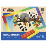 Пластилин классический ЛУЧ "Школа творчества", 18 цветов, 360 г, стек, картонная упаковка, 36С 2435-08