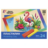 Пластилин классический ЛУЧ "Школа творчества", 24 цвета, 480 г, стек, картонная упаковка, 36С 2436-08
