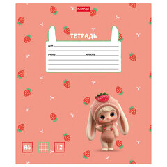 Тетрадь 12 л. HATBER, клетка, рельефный картон, &laquo;Berri-Фрутоняшки&raquo; (микс в спайке), 094866