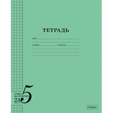 Тетрадь 24 л., HATBER, клетка, обложка тонированный офсет 120 г/м<sup>2</sup>, "Учись на ОТЛИЧНО_Зеленая", 095875, 24Т5В1_36755