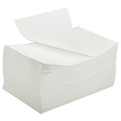 Бумага с неотрывной перфорацией, 210&times;305 мм (12"), 1600 листов, плотность 65 г/<wbr/>м<sup>2</sup>, белизна 98%