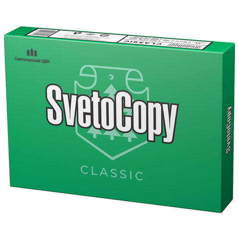 Бумага офисная А4, 80 г/м2, 500 л., марка С, SVETOCOPY CLASSIC, Россия, 146% (CIE)