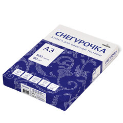 Бумага офисная БОЛЬШОГО ФОРМАТА (297&times;420), А3, 80 г/<wbr/>м<sup>2</sup>, 500 л., марка С, СНЕГУРОЧКА, 146% (CIE)