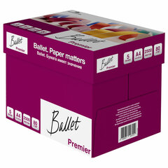 Бумага офисная А4, 80 г/<wbr/>м<sup>2</sup>, 500 л., марка А, BALLET PREMIER, Россия, 160% (CIE)