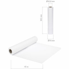 Бумага широкоформатная рулон для плоттера, 841 мм х 45 м х втулка 50,8 мм, 80 г/<wbr/>м<sup>2</sup>, белизна CIE 146%, BRAUBERG, 110627