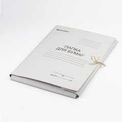 Папка для бумаг с завязками картонная мелованная BRAUBERG, 280 г/<wbr/>м<sup>2</sup>, до 200 листов, 110924