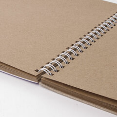 Скетчбук, крафт-бумага 80 г/<wbr/>м<sup>2</sup>, 205&times;290 мм, 50 л., гребень, жёсткая подложка, BRAUBERG ART DEBUT, 110982