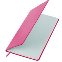 Блокнот А5 (148&times;218 мм), BRAUBERG &laquo;Metropolis X&raquo;, под кожу, 80 л., резинка, клетка, малиновый, 111034