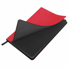 Блокнот А5 (148&times;218 мм), BRAUBERG &laquo;Metropolis Mix&raquo;, под кожу, 80 л., клетка, красный, 111039