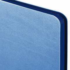 Блокнот А5 (148&times;218 мм), BRAUBERG &laquo;Metropolis Mix&raquo;, под кожу, 80 л., клетка, голубой, 111040