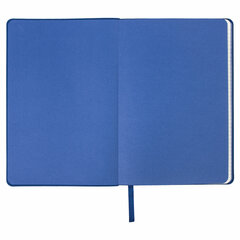 Блокнот А5 (148&times;218 мм), BRAUBERG &laquo;Metropolis Mix&raquo;, под кожу, 80 л., клетка, голубой, 111040