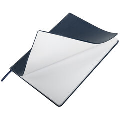 Тетрадь БОЛЬШОЙ ФОРМАТ (200&times;252 мм) В5, BRAUBERG &laquo;Metropolis Extra&raquo;, под кожу, клетка, 80 л., синий, 111049