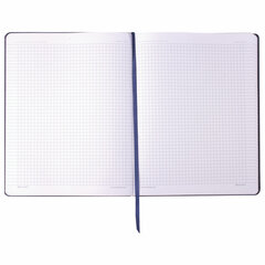 Тетрадь БОЛЬШОЙ ФОРМАТ (200&times;252 мм) В5, BRAUBERG &laquo;Metropolis Extra&raquo;, под кожу, клетка, 80 л., синий, 111049