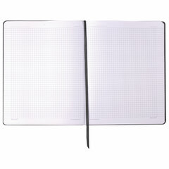 Тетрадь БОЛЬШОЙ ФОРМАТ (200&times;252 мм) В5, BRAUBERG &laquo;Metropolis Extra&raquo;, под кожу, клетка, 80 л., черный, 111050