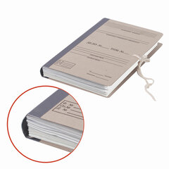 Папка архивная для переплета &laquo;Форма 21&raquo;, 40 мм, с гребешками, БУРАЯ, 4 отверстия, завязки, STAFF, 111054