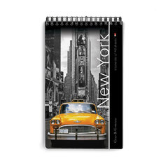 Блокнот А5, 40 л., гребень, ламинированный картон, клетка, Альт, &laquo;Города&raquo;, (5 видов), 3-40-463