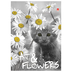 Блокнот МАЛЫЙ ФОРМАТ А6, 40 л., гребень, ламинированный картон, клетка, Альт, &laquo;Котята&raquo;, (5 видов), 3-40-028