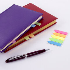 Закладки клейкие неоновые STAFF &laquo;СТРЕЛКИ&raquo;, 45&times;12 мм, 100 штук (5 цветов х 20 листов), на пластиковом основании, 111355