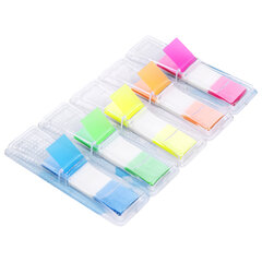 Закладки клейкие неоновые BRAUBERG, 45&times;12 мм, 125 штук (5 цветов х 25 листов), в пластиковых диспенсерах, 111356