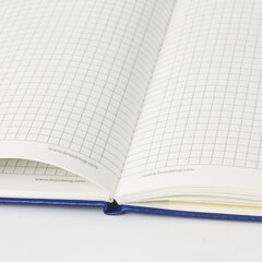 Блокнот А5 (148&times;218 мм), BRAUBERG &laquo;Metropolis Special&raquo;, под кожу, 80 л., резинка, клетка, синий, 111574