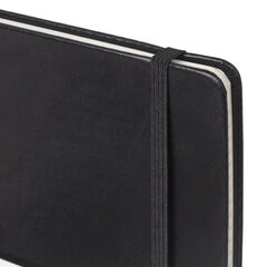 Блокнот А5 (148&times;218 мм), BRAUBERG &laquo;Metropolis Special&raquo;, под кожу, 80 л., резинка, клетка, черный, 111577