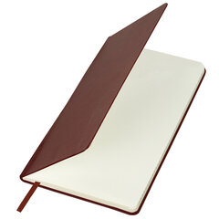 Блокнот А5 (148&times;218 мм), BRAUBERG &laquo;Metropolis Special&raquo;, под кожу, 80 л., резинка, клетка, коричневый, 111578