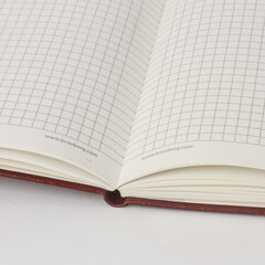 Блокнот А5 (148&times;218 мм), BRAUBERG &laquo;Metropolis Special&raquo;, под кожу, 80 л., резинка, клетка, коричневый, 111578