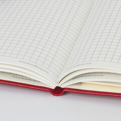 Блокнот МАЛЫЙ (100&times;150 мм) А6, BRAUBERG &laquo;Metropolis Special&raquo;, под кожу, 80 л., клетка, красный, 111581