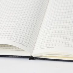 Блокнот А5 (148&times;218 мм), BRAUBERG &laquo;Metropolis&raquo;, балакрон, 80 л., резинка, клетка, черный, 111585