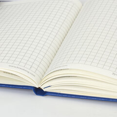 Блокнот МАЛЫЙ (100&times;150 мм) А6, BRAUBERG &laquo;Metropolis&raquo;, балакрон, резинка, клетка, синий, 111588