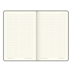 Блокнот МАЛЫЙ (100&times;150 мм) А6, BRAUBERG &laquo;Metropolis&raquo;, балакрон, резинка, клетка, синий, 111588