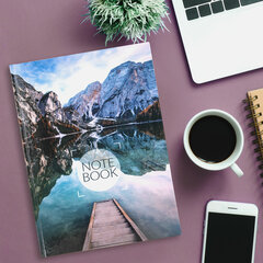 Блокнот БОЛЬШОЙ ФОРМАТ 205&times;290 мм А4, 128 л., твердый, клетка, STAFF, &laquo;Путешествие&raquo;, 111595