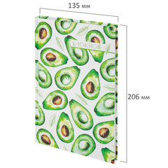 Блокнот А5 134&times;206 мм, 80 л., твердый, клетка, STAFF, &laquo;Авокадо&raquo;, 111598