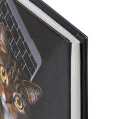 Блокнот А5 (135&times;206 мм), 80 л., твердый, выборочный лак, клетка, STAFF, &laquo;Милый котик&raquo;, 111603