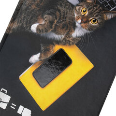 Блокнот А5 (135&times;206 мм), 80 л., твердый, выборочный лак, клетка, STAFF, &laquo;Милый котик&raquo;, 111603