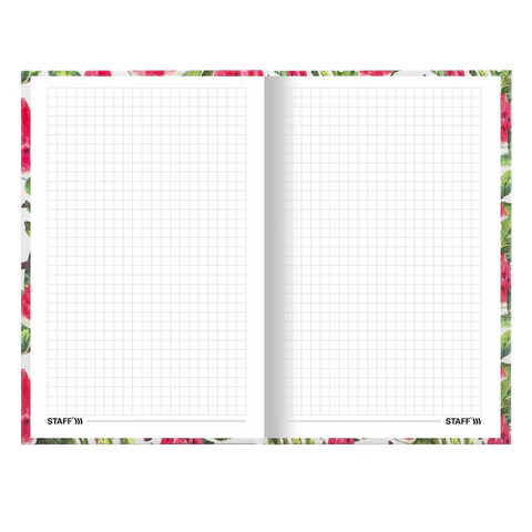 Блокнот А5 134х206 мм, 80 л., твердый, клетка, выборочный лак, STAFF, "Juicy", 111605 - фото 5