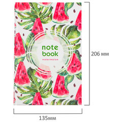 Блокнот А5 134&times;206 мм, 80 л., твердый, клетка, выборочный лак, STAFF, &laquo;Juicy&raquo;, 111605