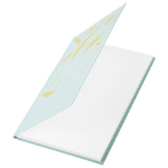 Блокнот А5 134&times;206 мм, 80 л., твердый, клетка, тиснение фольгой, STAFF, &laquo;Пёрышки&raquo;, 111610