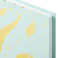 Блокнот А5 134&times;206 мм, 80 л., твердый, клетка, тиснение фольгой, STAFF, &laquo;Пёрышки&raquo;, 111610