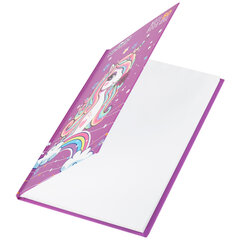 Блокнот А5 134&times;206 мм, 80 л., твердый, клетка, выборочный лак, ЮНЛАНДИЯ, &laquo;Единорог&raquo;, 111616