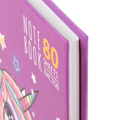 Блокнот А5 134&times;206 мм, 80 л., твердый, клетка, выборочный лак, ЮНЛАНДИЯ, &laquo;Единорог&raquo;, 111616