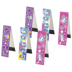Закладки для книг с магнитом &laquo;ЕДИНОРОГИ&raquo;, набор 6 шт., блестки, 25&times;196 мм, ЮНЛАНДИЯ, 111638