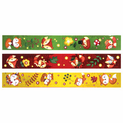 Закладки для книг с магнитом &laquo;ЛИСЯТА&raquo;, набор 6 шт., блестки, 25&times;196 мм, ЮНЛАНДИЯ, 111639