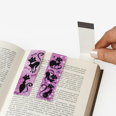 Закладки для книг с магнитом &laquo;ГЛАМУР&raquo;, набор 6 шт., блестки, 25&times;196 мм, ЮНЛАНДИЯ, 111640