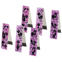 Закладки для книг с магнитом &laquo;ГЛАМУР&raquo;, набор 6 шт., блестки, 25&times;196 мм, ЮНЛАНДИЯ, 111640