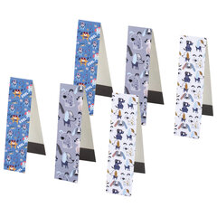 Закладки для книг с магнитом &laquo;ВЕРНЫЕ ДРУЗЬЯ&raquo;, набор 6 шт., блестки, 25&times;196 мм, ЮНЛАНДИЯ, 111641