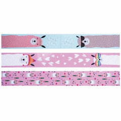 Закладки для книг с магнитом &laquo;ЛАМЫ&raquo;, набор 6 шт., блестки, 25&times;196 мм, ЮНЛАНДИЯ, 111642